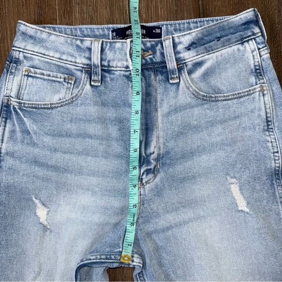 Hollister Ultra High Rise Mom Jean 90s 26R 2R Ankle Straight ripped distressed - Picture 5 of 10